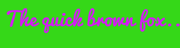 Image with Font Color D41BF4 and Background Color 35D818
